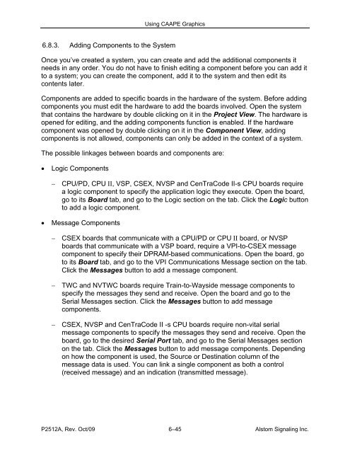 CAAPE User's Manual - ALSTOM Signaling Inc.