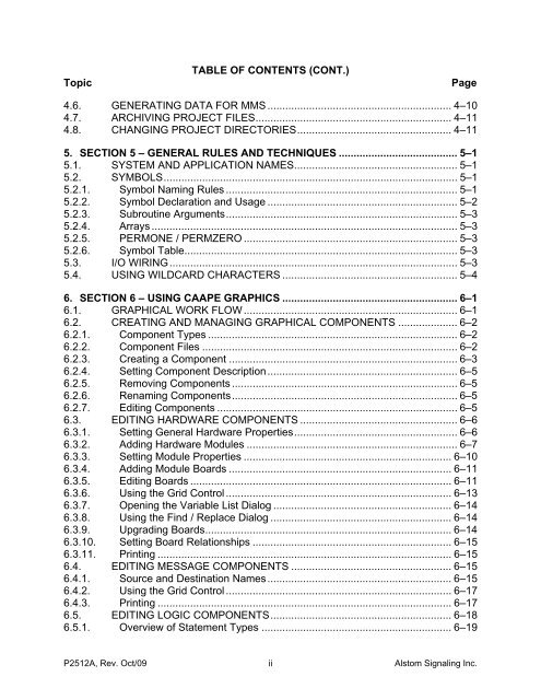 CAAPE User's Manual - ALSTOM Signaling Inc.