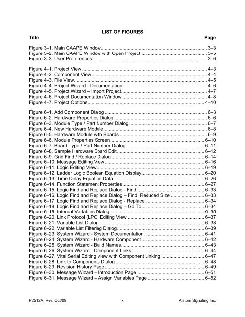 CAAPE User's Manual - ALSTOM Signaling Inc.