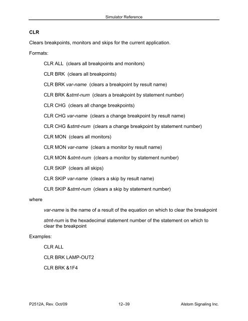 CAAPE User's Manual - ALSTOM Signaling Inc.