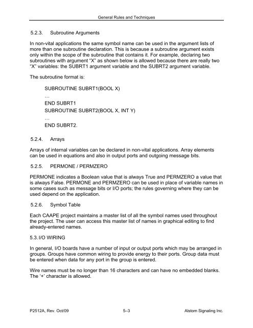 CAAPE User's Manual - ALSTOM Signaling Inc.