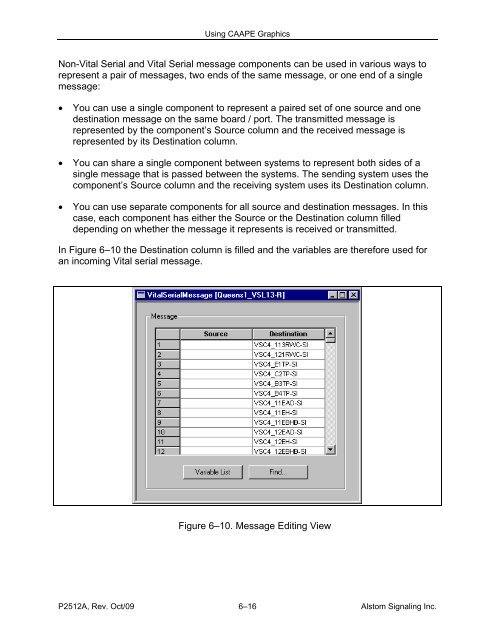 CAAPE User's Manual - ALSTOM Signaling Inc.