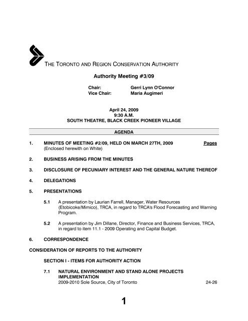 Meeting - Authority - Toronto and Region Conservation Authority