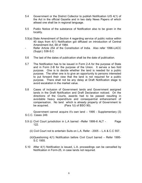 Land Acquisition Act 1894 - Andhra Pradesh Academy of Rural ...