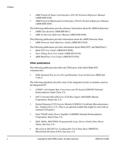 Integrator/CP User Guide - ARM Information Center