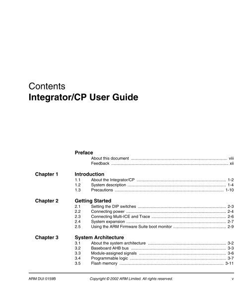 Integrator/CP User Guide - ARM Information Center