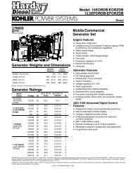 HDKOH-15 spec sheet - Hardy Diesels and Equipment, Inc.