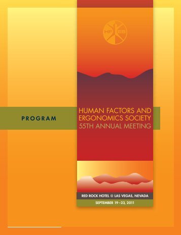 Technical Program - Human Factors and Ergonomics Society