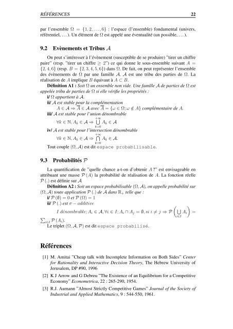 Approche Conceptuelle et Algorithmique des Equilibres de ... - Lameta