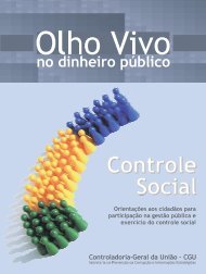 Cartilha Olho Vivo - Controle Social - Controladoria-Geral da UniÃ£o