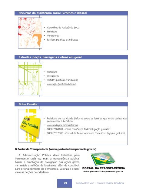 Cartilha Olho Vivo - Controle Social - Controladoria-Geral da UniÃ£o