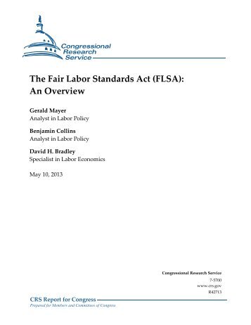 The Fair Labor Standards Act (FLSA): An Overview - MSPB Watch