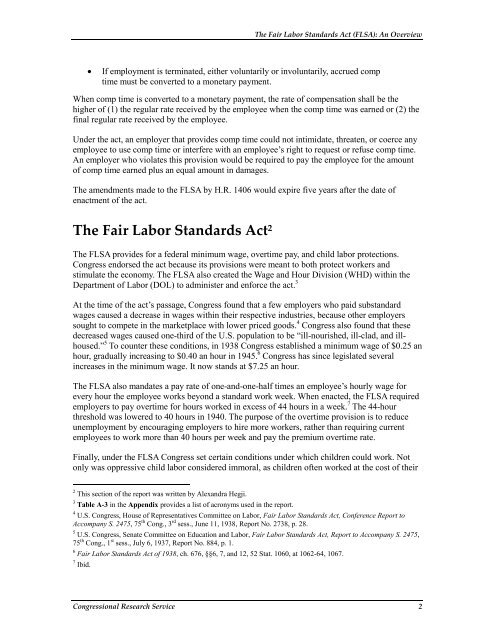 The Fair Labor Standards Act (FLSA): An Overview - MSPB Watch