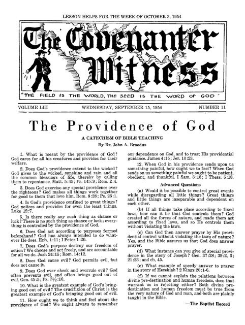 Covenanter Witness Vol. 53 - Rparchives.org