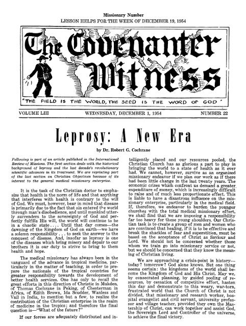 Covenanter Witness Vol. 53 - Rparchives.org