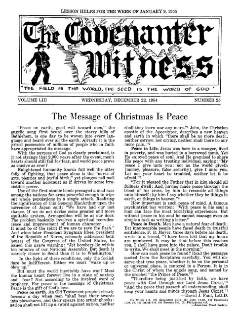 Covenanter Witness Vol. 53 - Rparchives.org