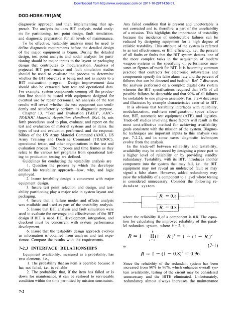 MAINTAINABILITY DESIGN TECHNIQUES METRIC - AcqNotes.com