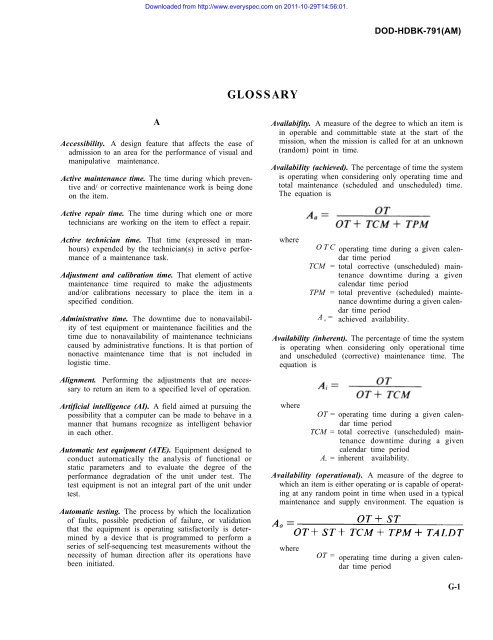 MAINTAINABILITY DESIGN TECHNIQUES METRIC - AcqNotes.com