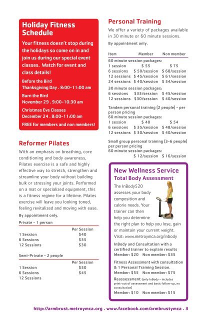 FITNESS AND FUN - Armbrust YMCA