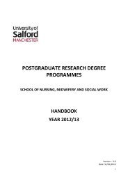 PGR handbook - University of Salford