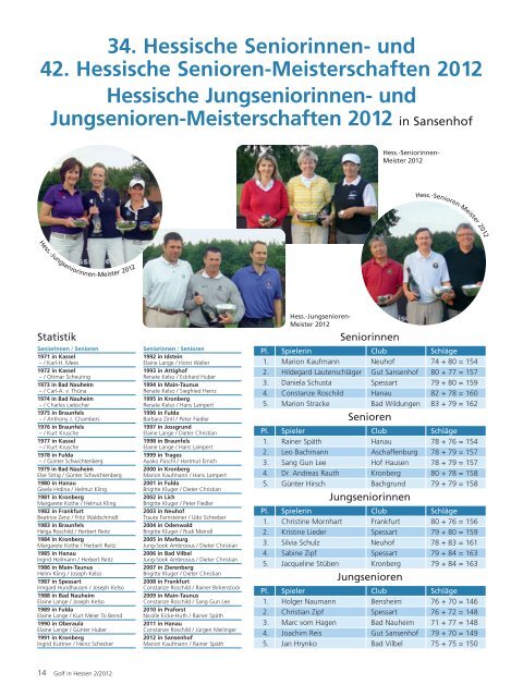 und 42. Hessische Senioren-Meisterschaften ... - Golf-in-Hessen.de