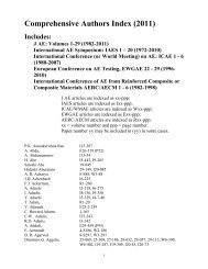 Comprehensive Authors Index 2011 (ca. 600 KB) - AEWG