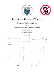 Computer Organization & Assembly Language Exam 1 - Princess ...