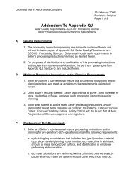 Addendum to Appendix QJ Rev. Original - Lockheed Martin