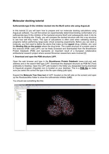 Molecular docking tutorial