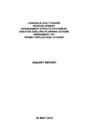 Lonsdale Golf Club EES Inquiry Report - Victoria's Planning Schemes
