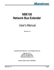 NBE100 Network Bus Extended User's Manual - Maretron