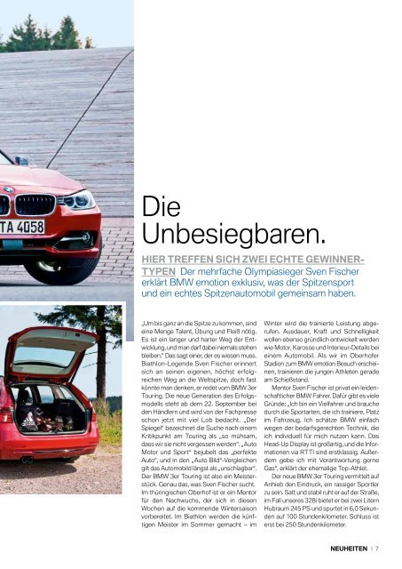 Duell der Athleten. - BMW Niederlassung Bonn