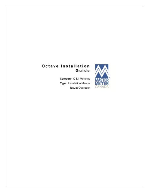 Octave Installation Guide | Version 8.13 - Master Meter