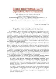 Proposition d'attribution des contrats doctoraux - UniversitÃ© Paris-Est