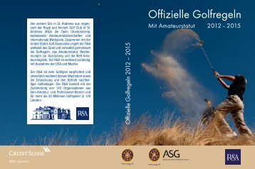 Offizielle GOLFREGELN 2012 – 2015 - Association Suisse de Golf