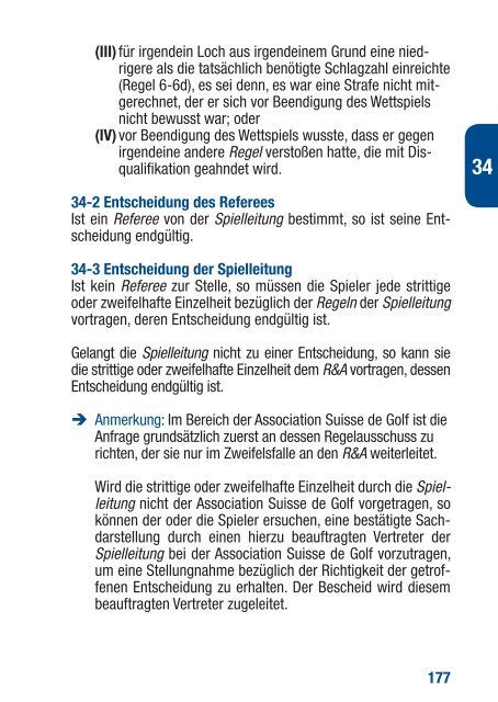 Offizielle GOLFREGELN 2012 – 2015 - Association Suisse de Golf