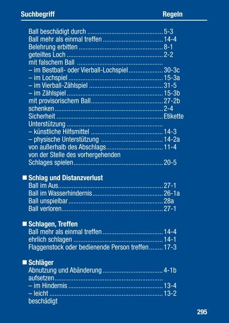 Offizielle GOLFREGELN 2012 – 2015 - Association Suisse de Golf