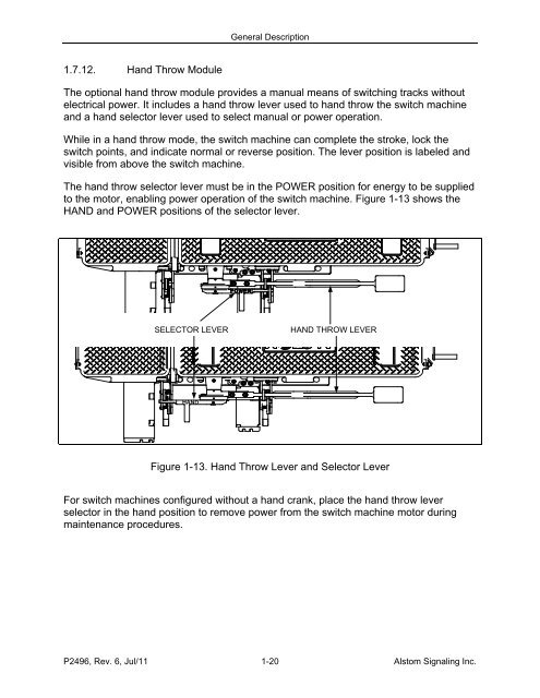 GM4000Aâ¢ Switch Machine - Alstom