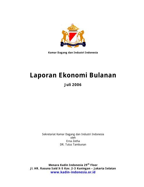 Laporan Ekonomi Bulanan Kadin Indonesia