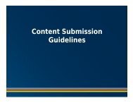 Content Submission Content Submission Guidelines - California ...