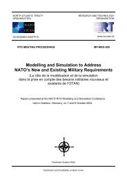 Availability - NATO Research & Technology Organisation