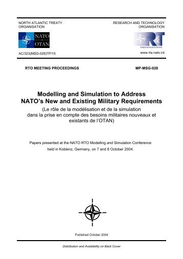 Availability - NATO Research & Technology Organisation