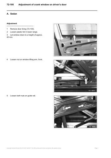 w124 Adjustment of crank window on driver's door.pdf