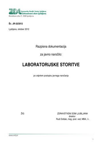 LABORATORIJSKE STORITVE - Zdravstveni dom Ljubljana