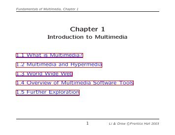 Fundamentals of Multimedia, Chapter 1