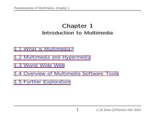 Fundamentals of Multimedia, Chapter 1