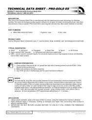 TECHNICAL DATA SHEET â PRO-GOLD ES - US Chemical & Plastics