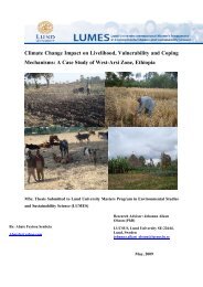 Climate Change Impact on Livelihood, Vulnerability and ... - lumes