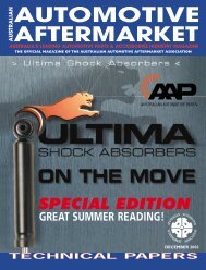 SPECIAL EDITION - Australian Automotive Aftermarket Magazine