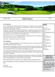 Hösl News Golfweisheit - Golf-Club Höslwang im Chiemgau